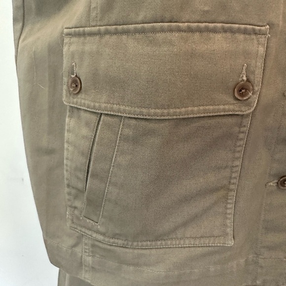 Elizabeth by Liz Claiborne 2 piece pant vest set Khaki Cotton SZ 18 - Picture 8 of 13